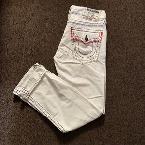 MENS WHITE TRUE RELIGION JEANS SIZE 32